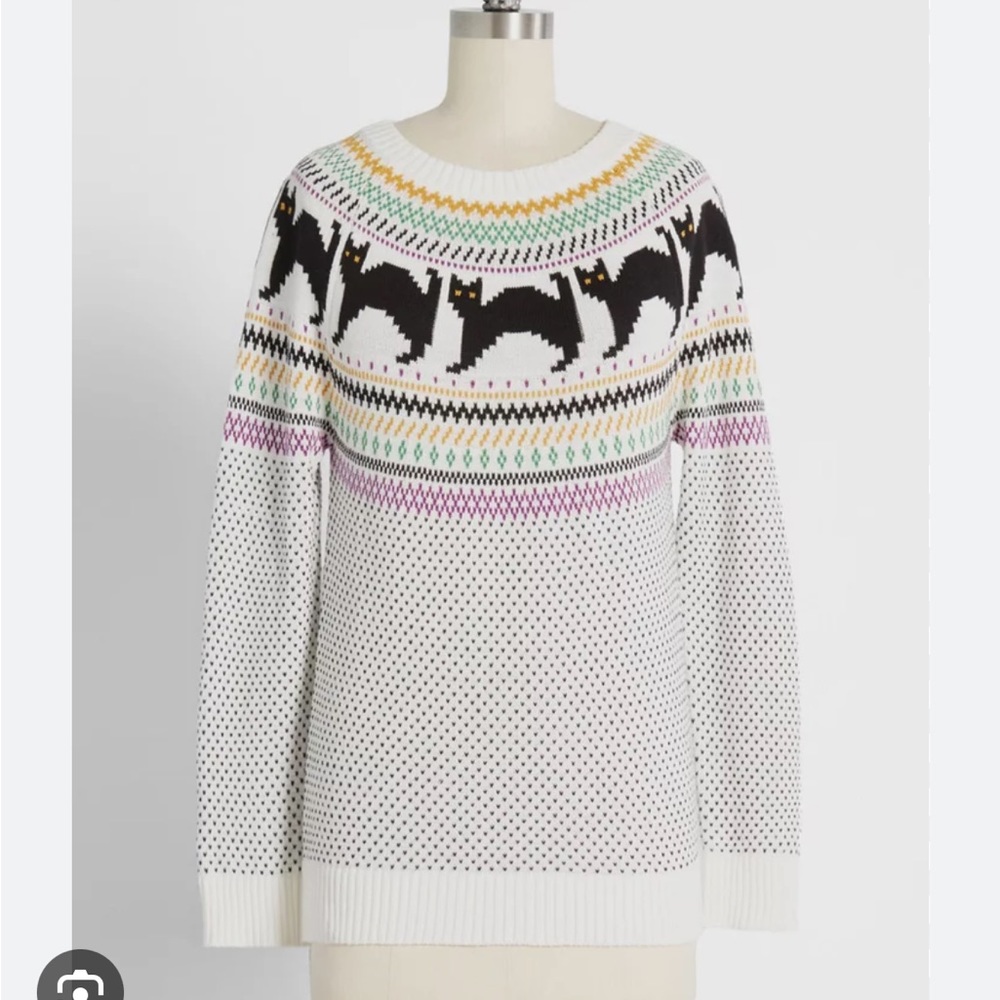 ModCloth Cat Halloween Sweater